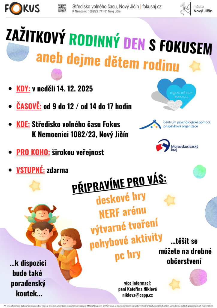 ZÁŽITKOVÝ RODINNÝ DEN S FOKUSEM