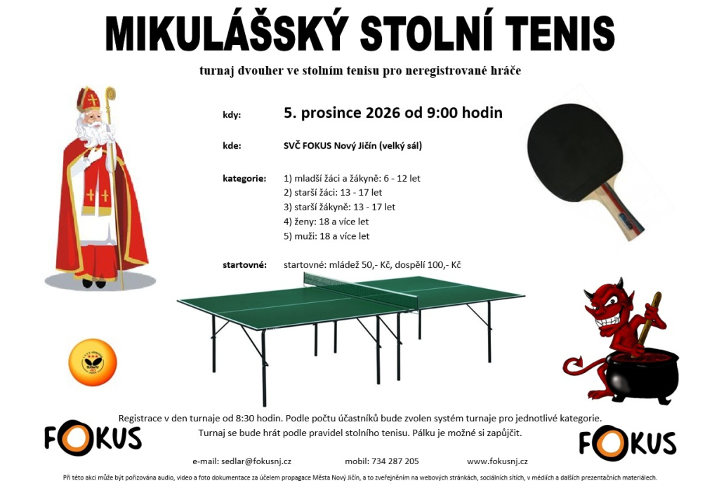 MIKULÁŠSKÝ STOLNÍ TENIS