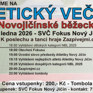 ATLETICKÝ VEČÍREK – VYHLÁŠENÍ NOVOJIČÍNSKÉ BĚŽECKÉ LIGY 2025